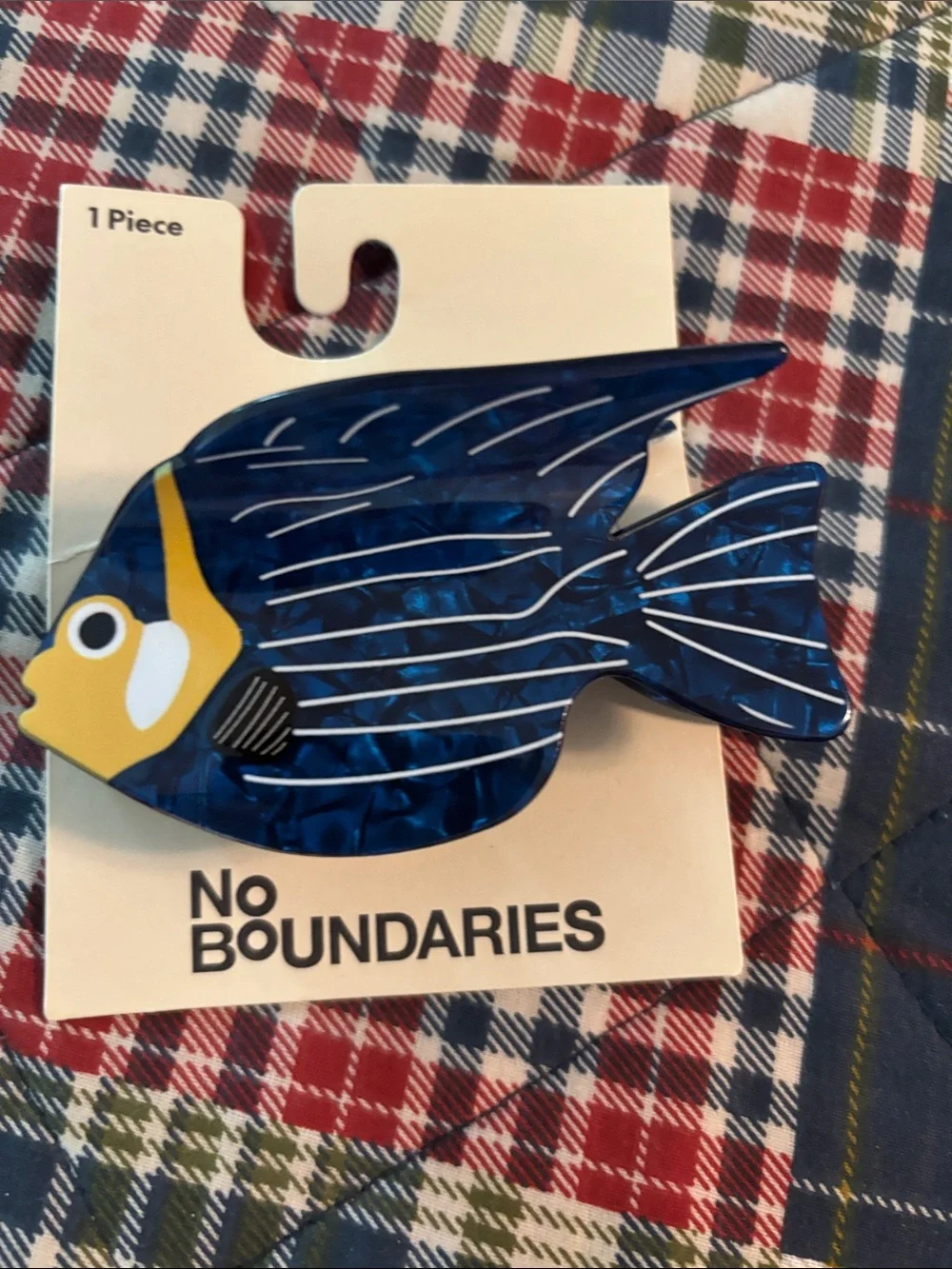 No Boundaries Navy and Yellow Tropical Fish Clip